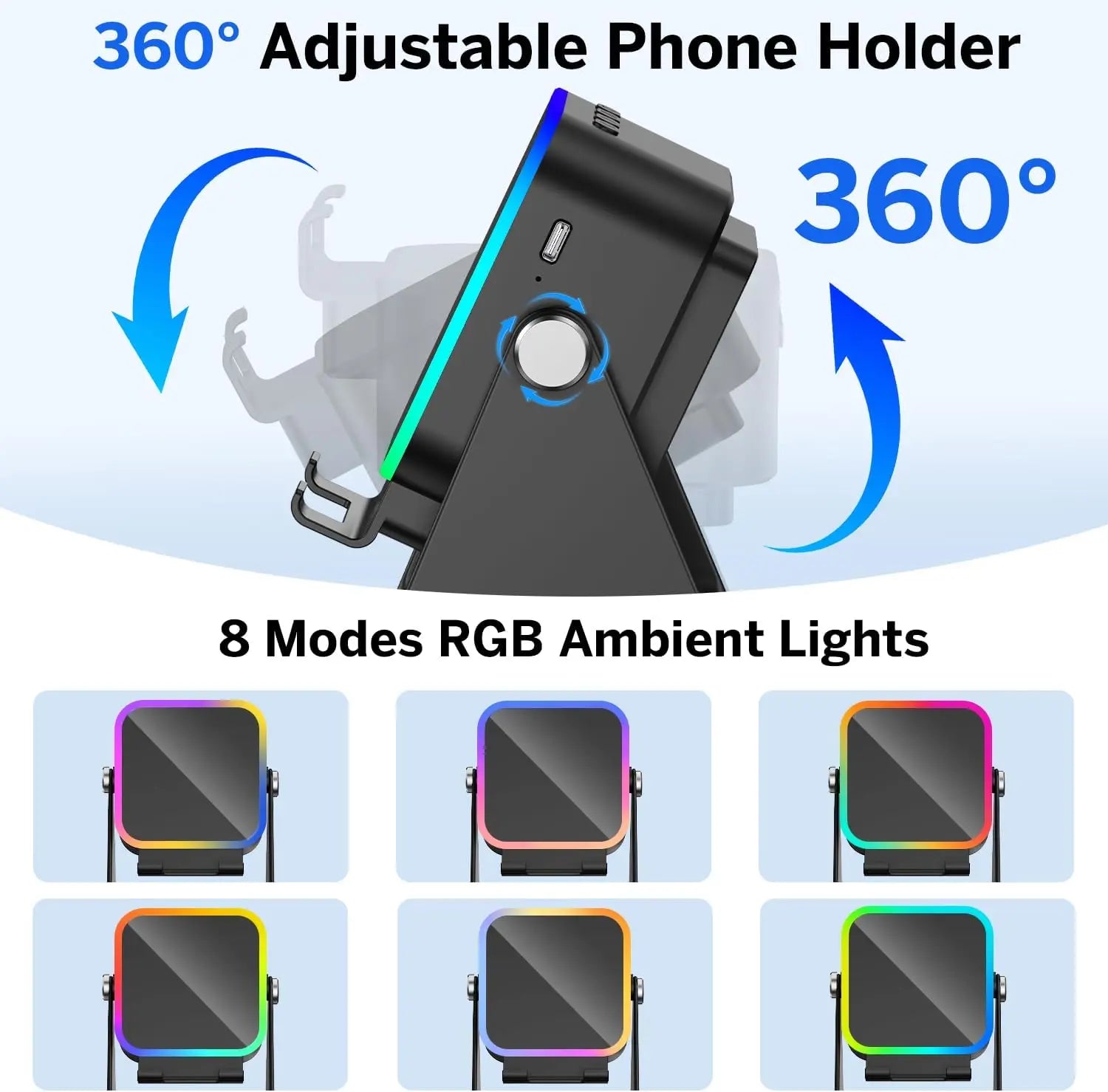 SoundBoost™ RGB Phone Amplifier Stand