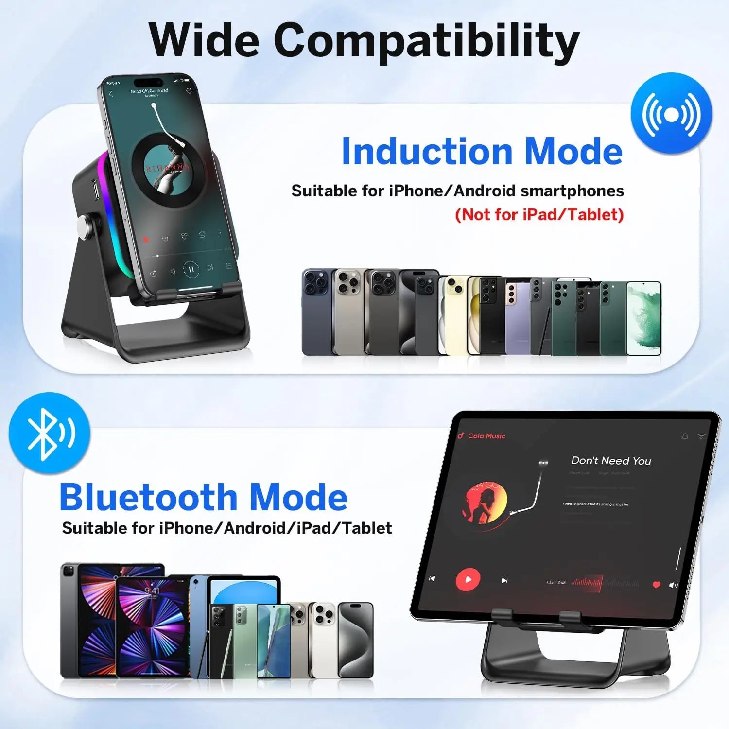 SoundBoost™ RGB Phone Amplifier Stand